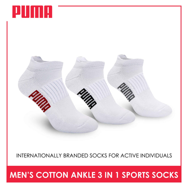 Puma Men's Cotton Thick Sports Ankle Socks 3 pairs in a pack PMSKG14