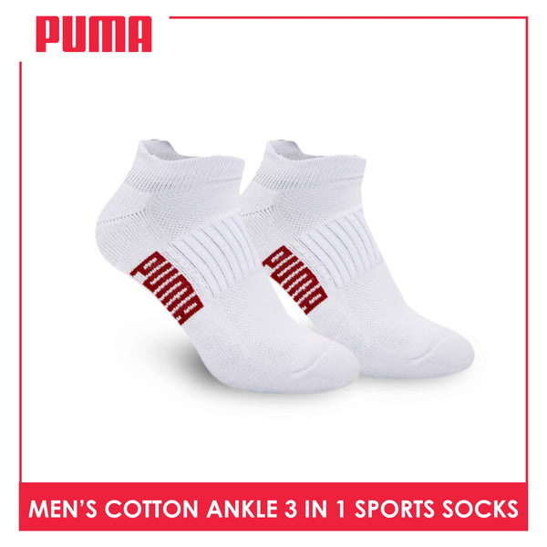 Puma Men's Cotton Thick Sports Ankle Socks 3 pairs in a pack PMSKG14