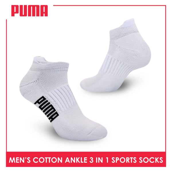 Puma Men's Cotton Thick Sports Ankle Socks 3 pairs in a pack PMSKG14