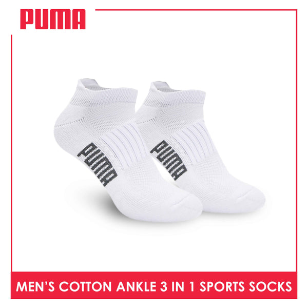 Puma Men's Cotton Thick Sports Ankle Socks 3 pairs in a pack PMSKG14