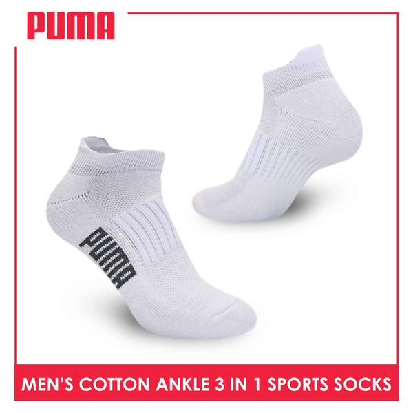 Puma Men's Cotton Thick Sports Ankle Socks 3 pairs in a pack PMSKG14