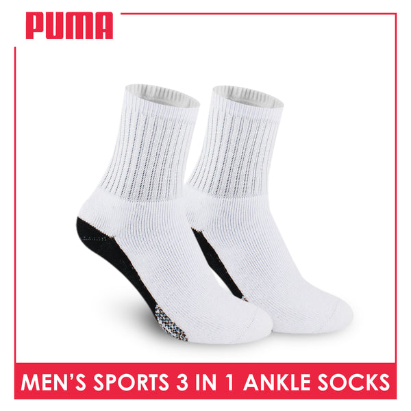 Puma Men's Thick Sports Ankle Socks 3 pairs in a pack PMSKG15