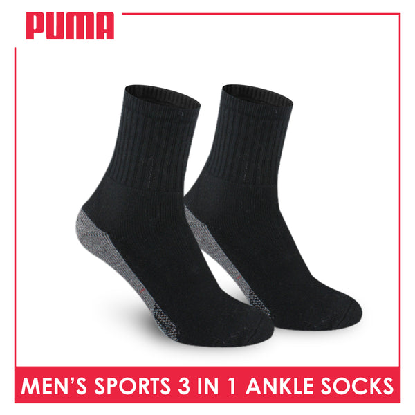 Puma Men's Thick Sports Ankle Socks 3 pairs in a pack PMSKG15