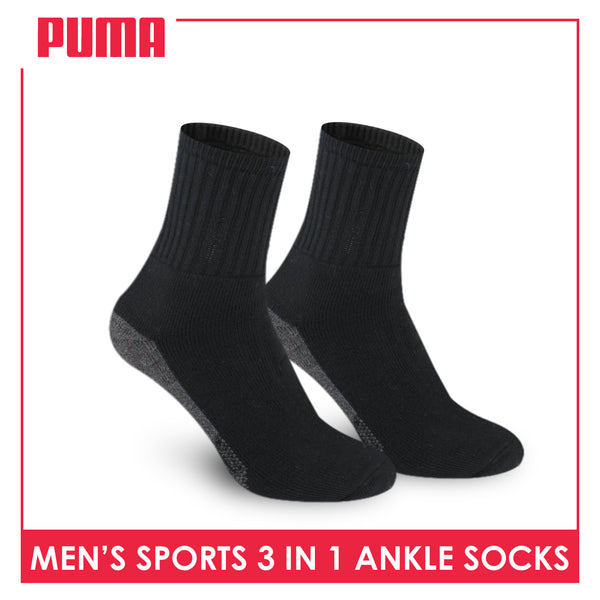 Puma Men's Thick Sports Ankle Socks 3 pairs in a pack PMSKG15