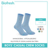 Biofresh Boys’ Antimicrobial Cotton Thin Casual Crew Socks 1 pair in 1 pack RBC531