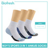 Biofresh Boys' Antimicrobial Cotton Ankle Thick Sports Socks 3 pairs in a pack RBSKG39