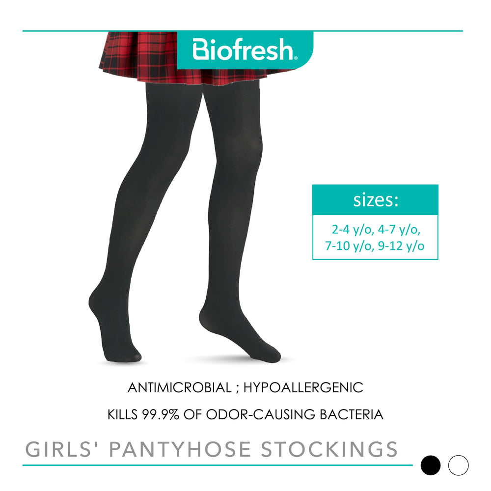 Biofresh Girls’ Antimicrobial Smooth Stretch Pantyhose Stockings 1 pair RCSP50