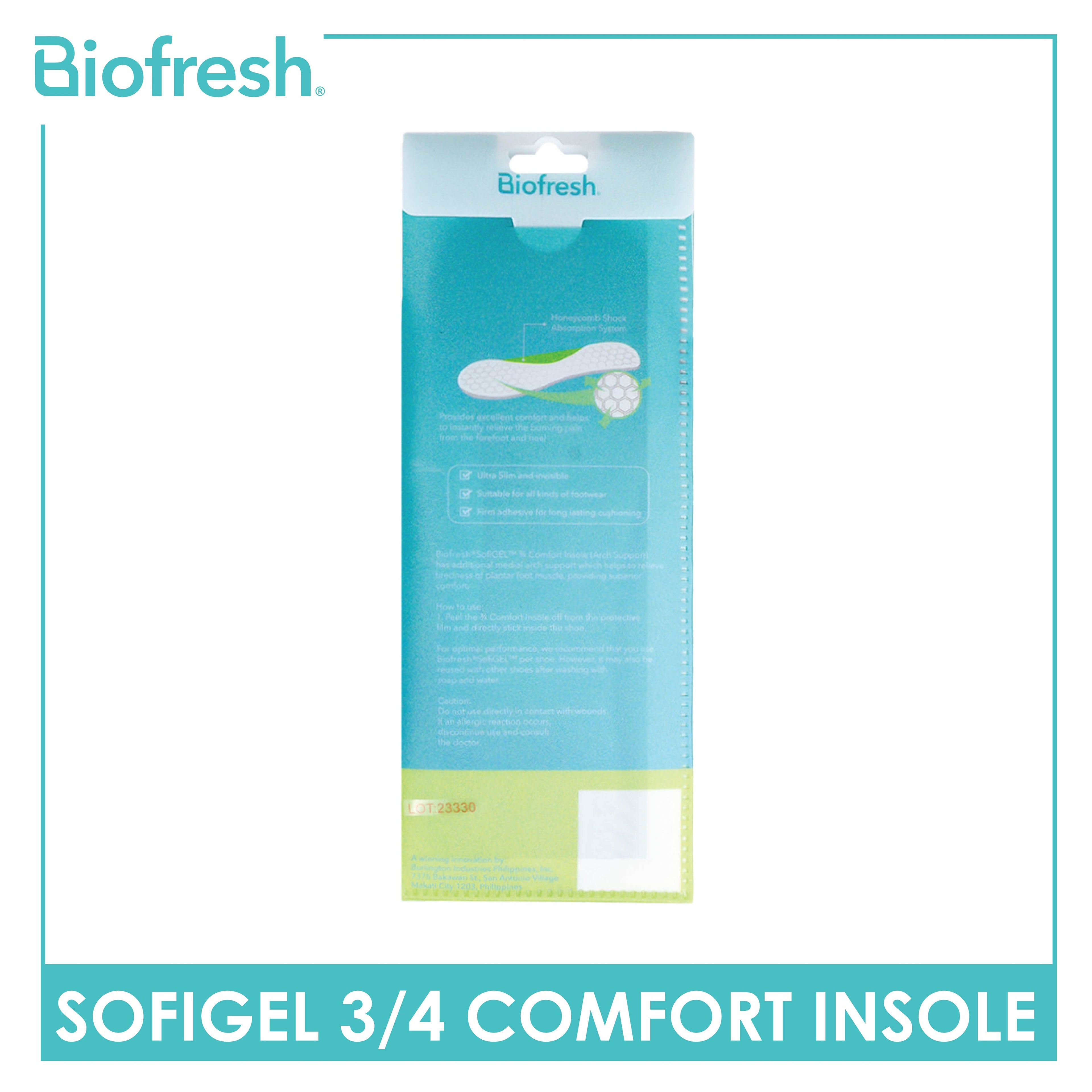Biofresh Ladies' Sofigel 3/4 Cushion Insole 1 pair BLHI03-S