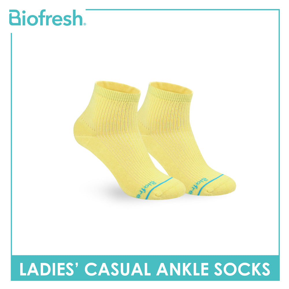 Biofresh Ladies' Antimicrobial Cotton Lite Thin Casual Ankle Socks 1 pair in 1 pack RLC532