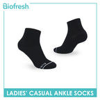 Biofresh Ladies' Antimicrobial Cotton Lite Thin Casual Ankle Socks 1 pair in 1 pack RLC532