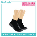Biofresh Ladies’ Antimicrobial Lite Thin Casual Ankle Socks 3 pairs in a pack RLCKG39