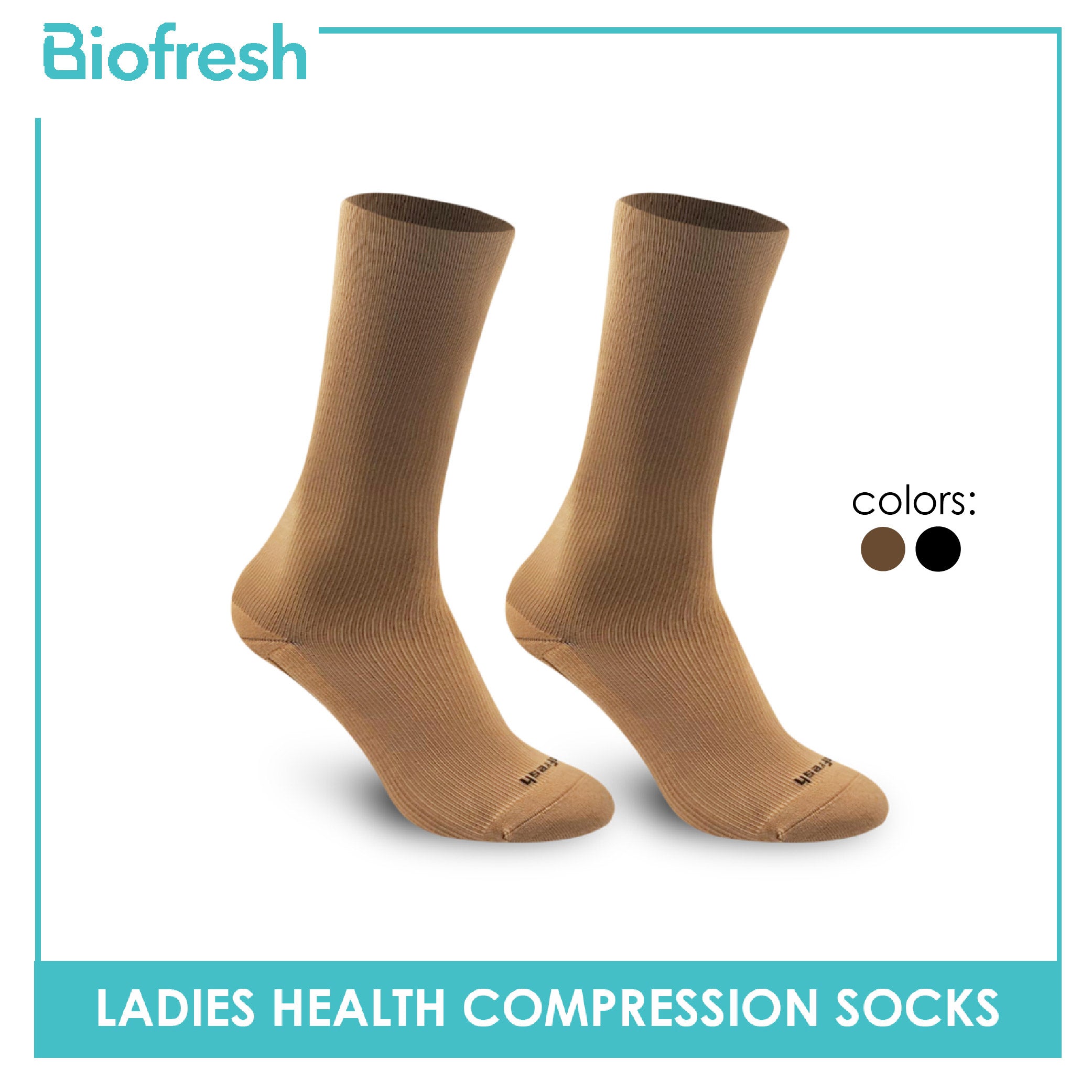 Biofresh Ladies' Antimicrobial Health Compression Socks 1 pair RLHCP1