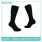Biofresh Ladies' Cotton Lite Casual Knee High Socks 1 pair RLKH24