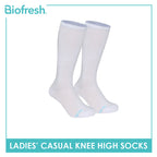 Biofresh Ladies' Antimicrobial Cotton Thin  Casual Knee High Socks 1 pair RLKH24