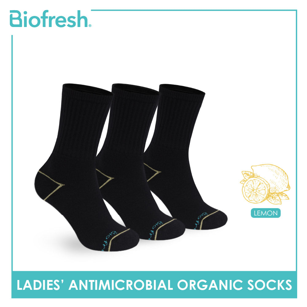 Biofresh Ladies’ Organic Scent Cotton Extreme Performance Crew Socks 3 pairs in a pack RLSG1105