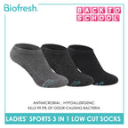 Biofresh Ladies' Antimicrobial Cotton Low Cut Thick Sport Socks 3 pairs in a pack RLSKG26