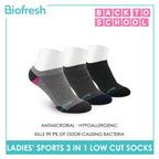 Biofresh Ladies' Antimicrobial Cotton Low Cut Thick Sport Socks 3 pairs in a pack RLSKG30