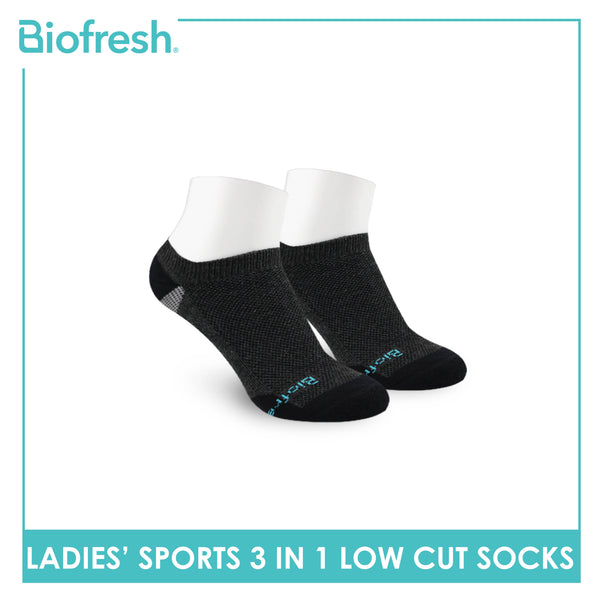 Biofresh Ladies Cotton Low Cut Thick Sport Socks 3 pairs in a pack RLSKG30