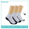 Biofresh Ladies Cotton Ankle Thick Sport Socks 3 pairs in a pack RLSKG31