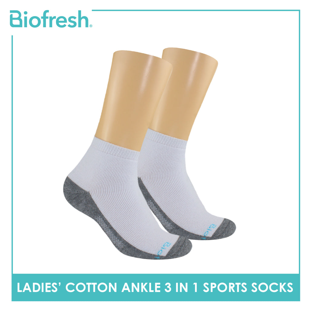 Biofresh Ladies Cotton Ankle Thick Sport Socks 3 pairs in a pack RLSKG31