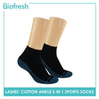 Biofresh Ladies Cotton Ankle Thick Sport Socks 3 pairs in a pack RLSKG31