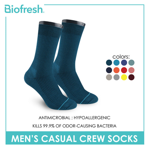 Biofresh Men’s Cotton Light Performance Crew Socks 1 pair RMC4401