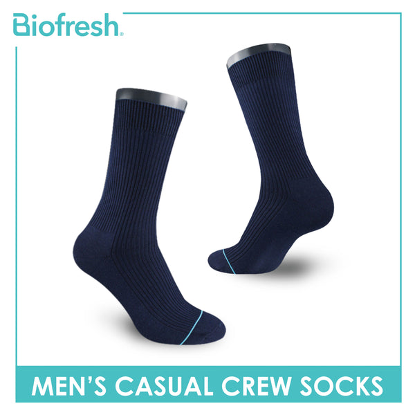 Biofresh Men’s Cotton Light Performance Crew Socks 1 pair RMC4401