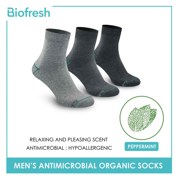 Biofresh Men’s Organic Scent Cotton Light Performance Crew Socks 3 pairs in a pack RMCG1103