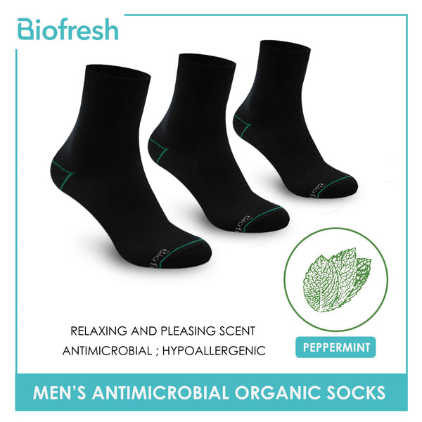 Biofresh Men’s Organic Scent Cotton Light Performance Crew Socks 3 pairs in a pack RMCG1103