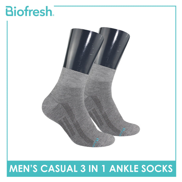 Biofresh RMCKG11 Men's Cotton Ankle Casual Socks 3 pairs in a pack