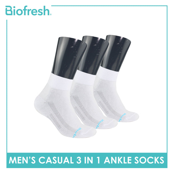 Biofresh RMCKG11 Men's Cotton Ankle Casual Socks 3 pairs in a pack