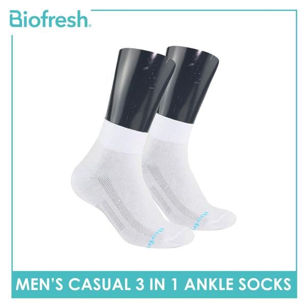 Biofresh RMCKG11 Men's Cotton Ankle Casual Socks 3 pairs in a pack