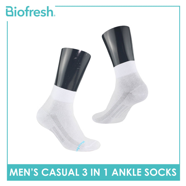 Biofresh RMCKG11 Men's Cotton Ankle Casual Socks 3 pairs in a pack