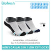 Biofresh Men’s Antimicrobial Odor Free Cotton Ankle Lite Casual Socks 3 pairs in a pack RMCKG13