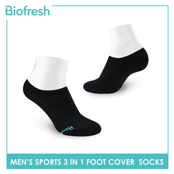 Biofresh Men's Thick Cotton No Show Sports Socks 3 pairs in a pack RMFSG2