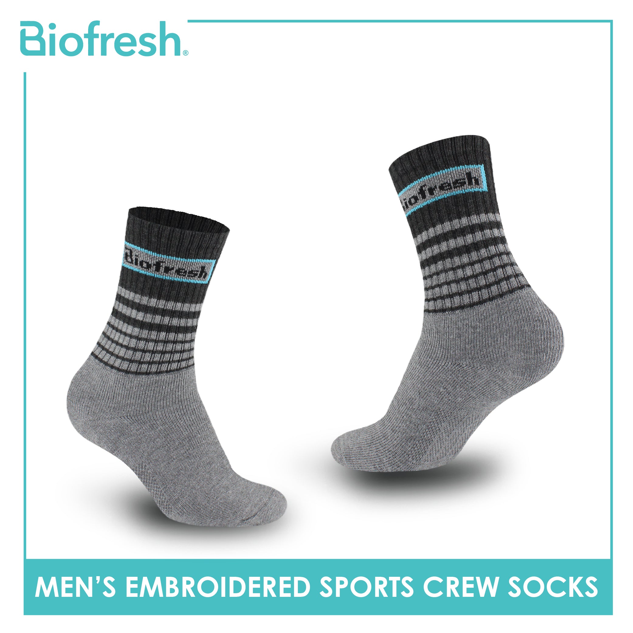 Biofresh Men's Antimicrobial Cotton Extreme Performance Ankle Socks 3 pairs in a pack RMSEG4402