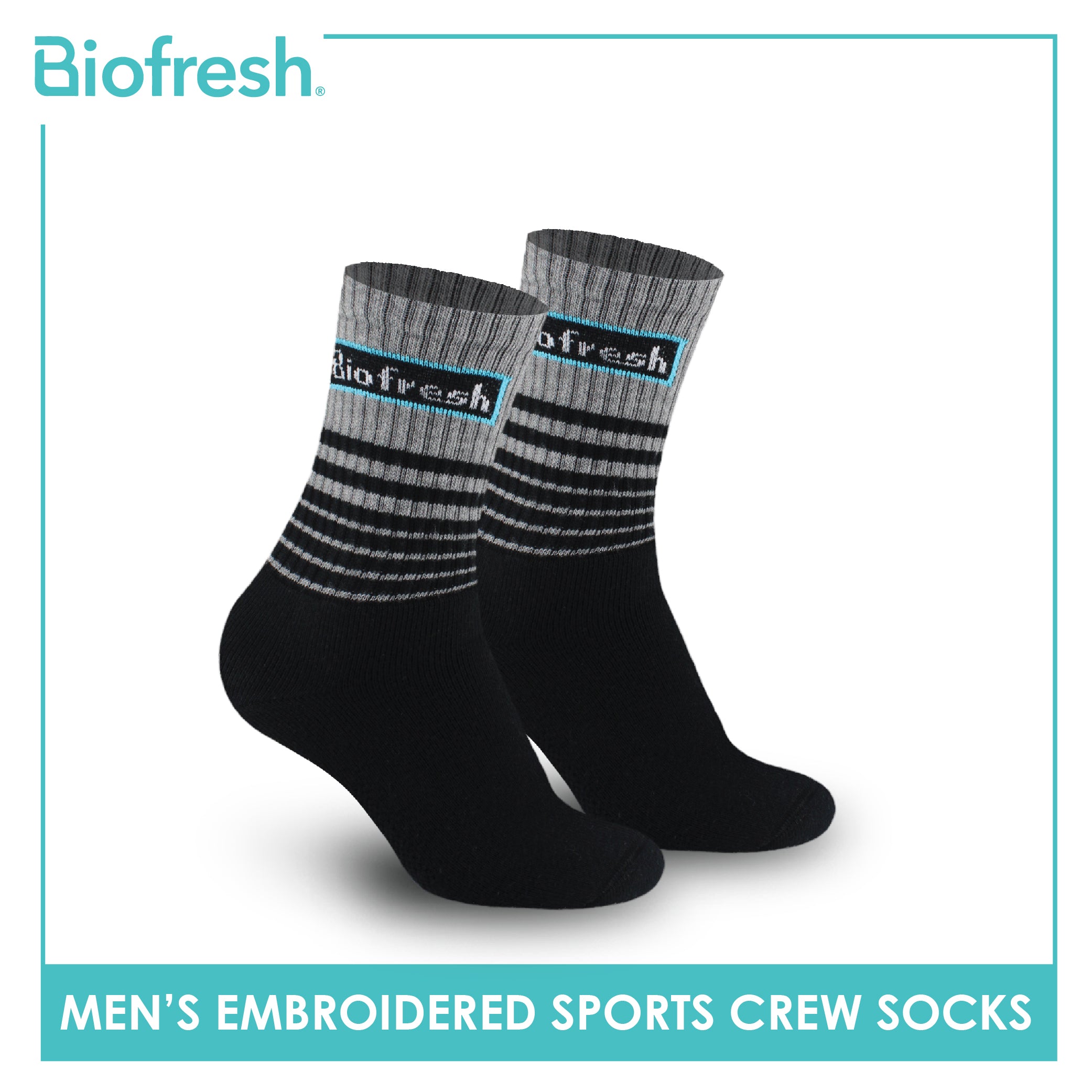 Biofresh Men's Antimicrobial Cotton Extreme Performance Ankle Socks 3 pairs in a pack RMSEG4402