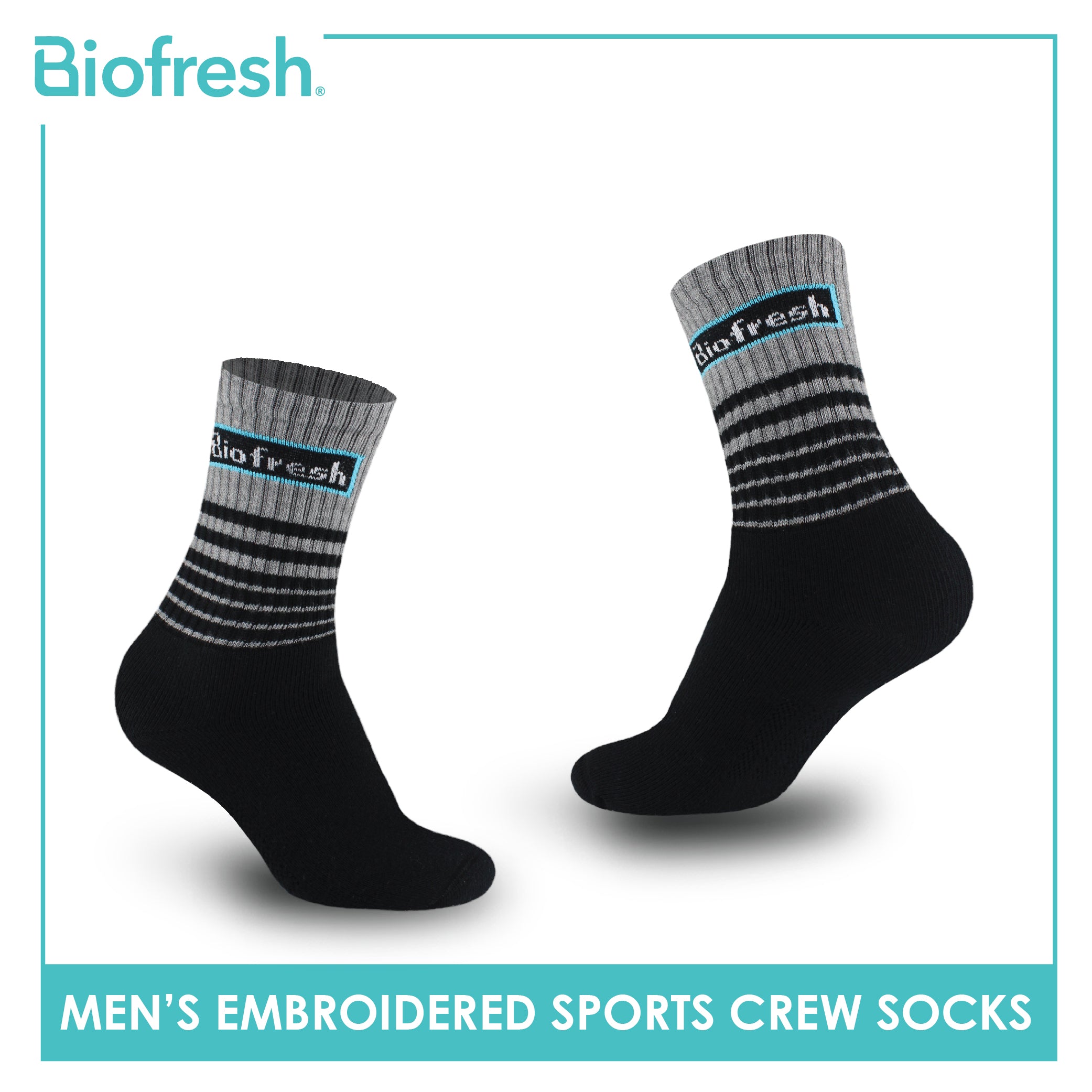 Biofresh Men's Antimicrobial Cotton Extreme Performance Ankle Socks 3 pairs in a pack RMSEG4402