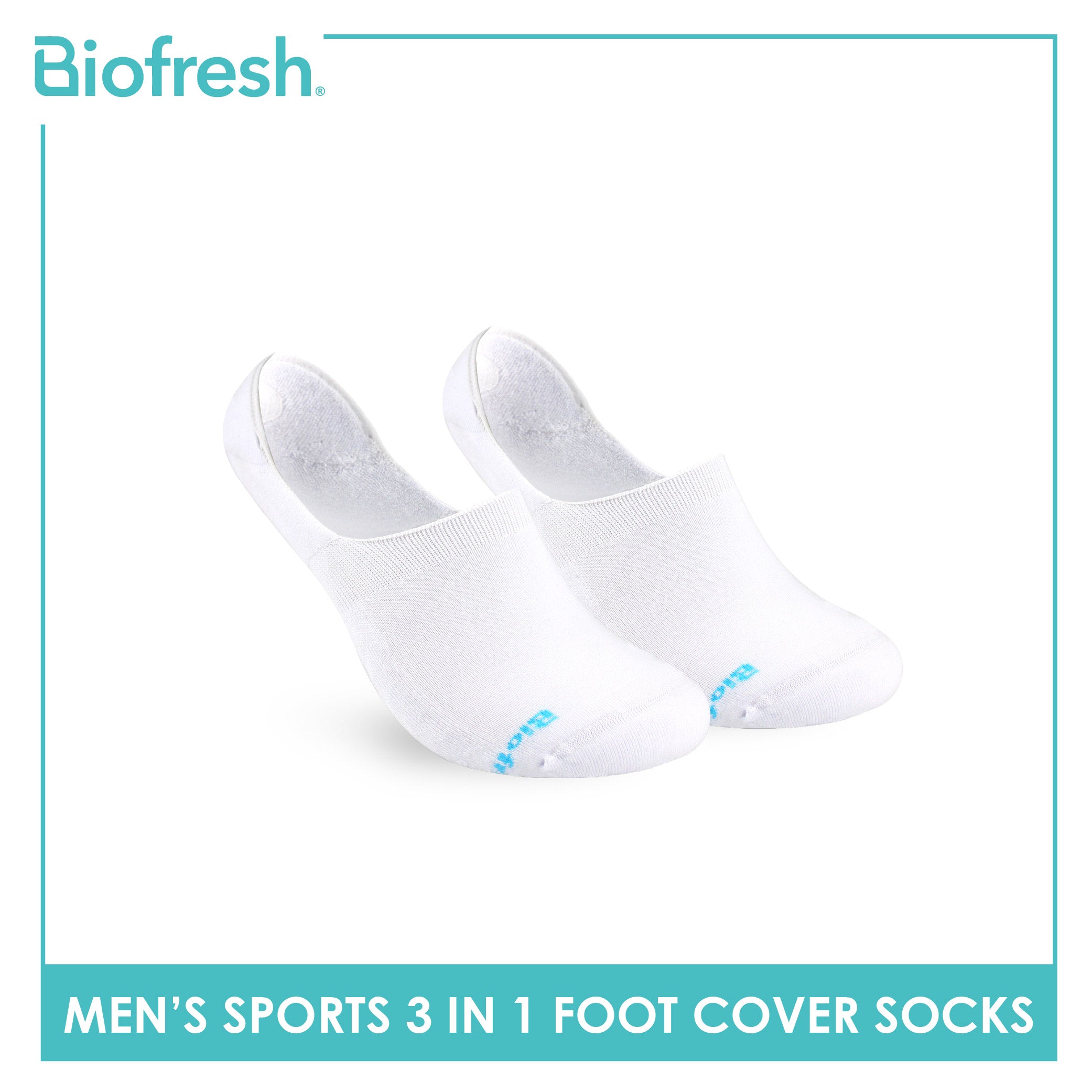 Biofresh Men’s Antimicrobial Cotton Lite Thick Sports Foot Cover 3 pairs in a pack RMSFG4