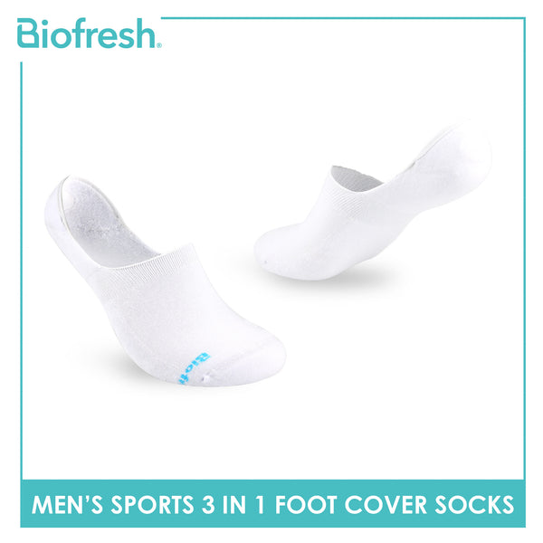 Biofresh Men’s Antimicrobial Cotton Lite Thick Sports Foot Cover 3 pairs in a pack RMSFG4