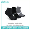 Biofresh Men's Antimicrobial Thick Sports Ankle Socks 3 pairs in a pack RMSG3402