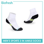 Biofresh Men's Cotton Ankle Thick Sports Socks 3 pairs in a pack RMSKG17