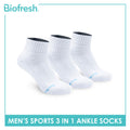 Biofresh Men's Cotton Thick Sports Ankle Socks 3 pairs in a pack RMSKG18
