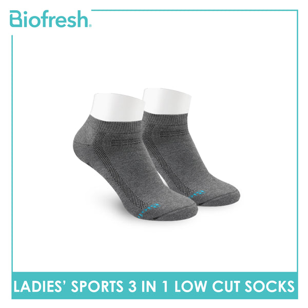 Biofresh Men’s Antimicrobial Odor Free Cotton Ankle Lite Casual Socks 3 pairs in a pack RMSKG19