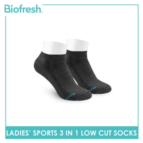 Biofresh Men’s Antimicrobial Odor Free Cotton Ankle Lite Casual Socks 3 pairs in a pack RMSKG19