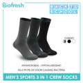 Biofresh Men's Cotton Thick Sports Crew Socks 3 pairs in a pack RMSKG20