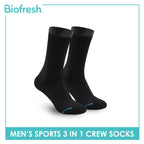 Biofresh Men's Cotton Thick Sports Crew Socks 3 pairs in a pack RMSKG20