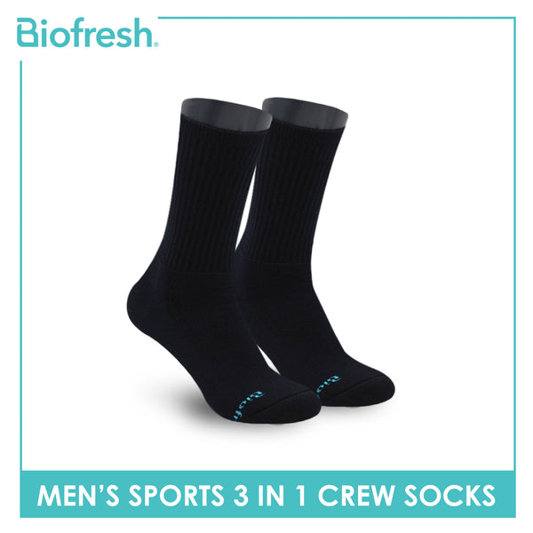 Biofresh Men's Thick Cotton Crew Sports Socks 3 pairs in a pack RMSKG20