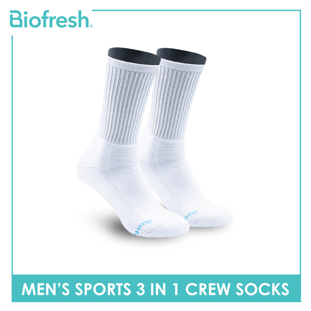Biofresh Men's Cotton Thick Sports Crew Socks 3 pairs in a pack RMSKG20