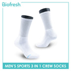 Biofresh Men's Cotton Thick Sports Crew Socks 3 pairs in a pack RMSKG20